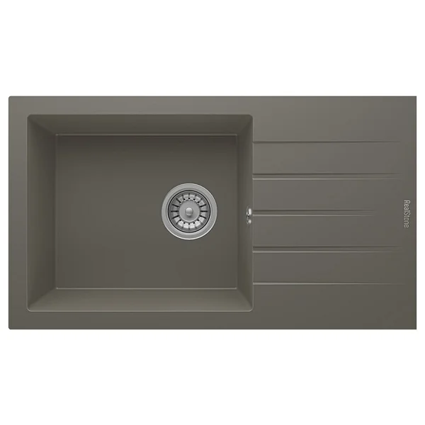 Realstone Assos P010 76 XL Tek Gözlü Krem Granit Eviye - Görsel 4