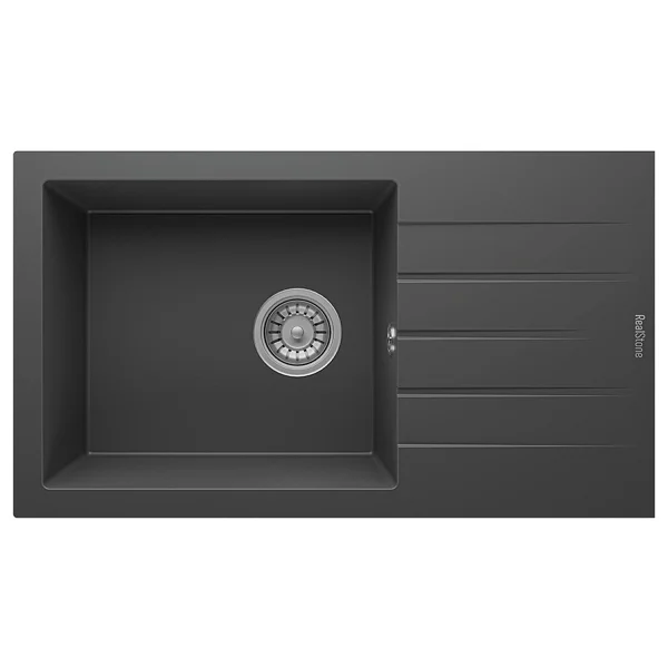 Realstone Assos P010 76 XL Tek Gözlü Krem Granit Eviye - Görsel 5