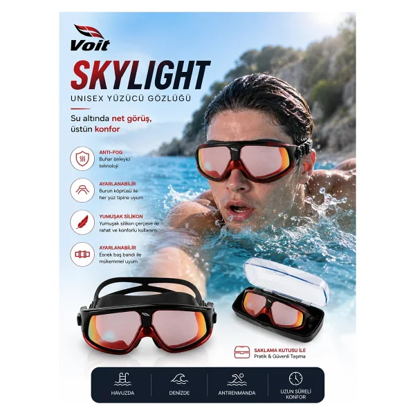 Voit Skylight 1VTAKYY8801 Aynalı Yüzücü Gözlüğü - Görsel 4