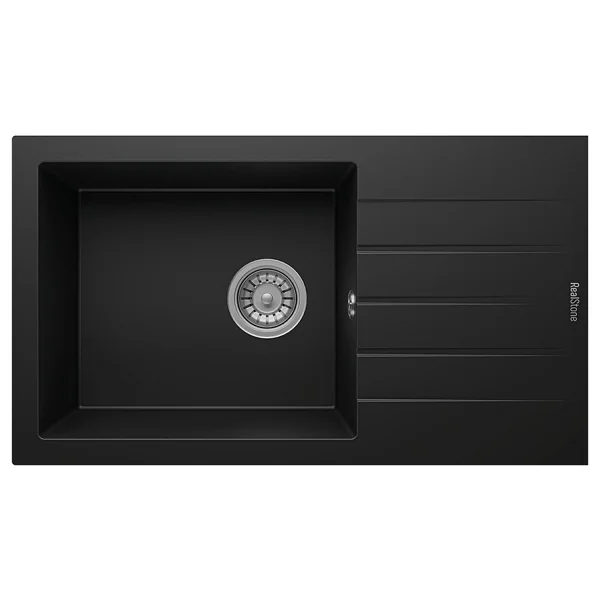 Realstone Assos P010 76 XL Tek Gözlü Krem Granit Eviye - Görsel 6