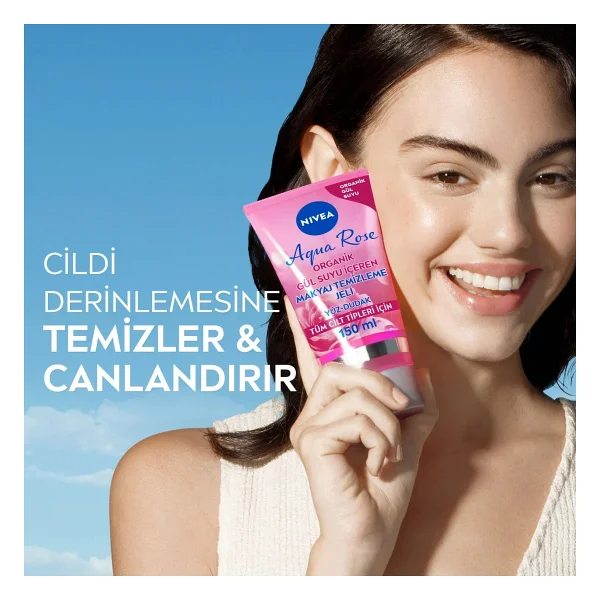 Nivea Aqua Rose Organik Gül Suyu İçeren 150 Ml Makyaj Temizleme Jeli - Görsel 8