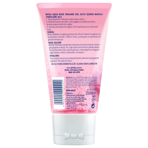 Nivea Aqua Rose Organik Gül Suyu İçeren 150 Ml Makyaj Temizleme Jeli - Görsel 10