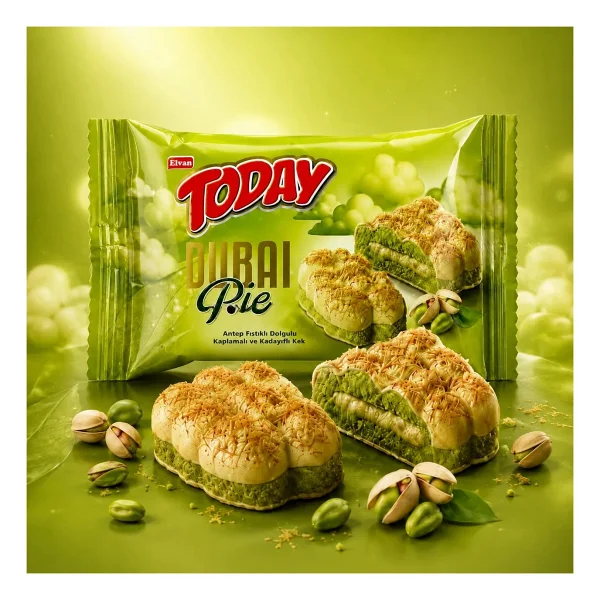Today Dubai Pie Antep Fıstıklı Kadayıflı Kek 40 Gr. 24 Adet (1 Kutu) - Görsel 3