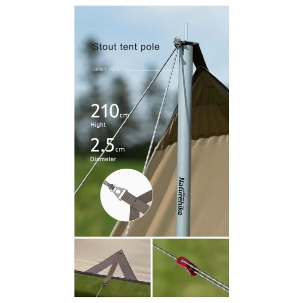 Naturehike Hexagon Glamping 3x4.8 Mt Tarp [Güneş Ve Rüzgar Koruma Tentesi] - Renkli - Görsel 3