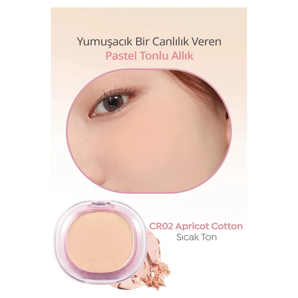 A 'pıeu Juicy-Pang Pastel Blusher Cr02 Apricot Cotton Allık - Görsel 2