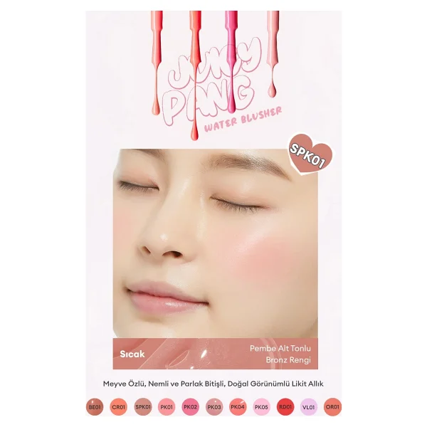 A'pıeu Juicy-Pang Water Blusher Spk01 Rose Dust Likit Allık - Görsel 2
