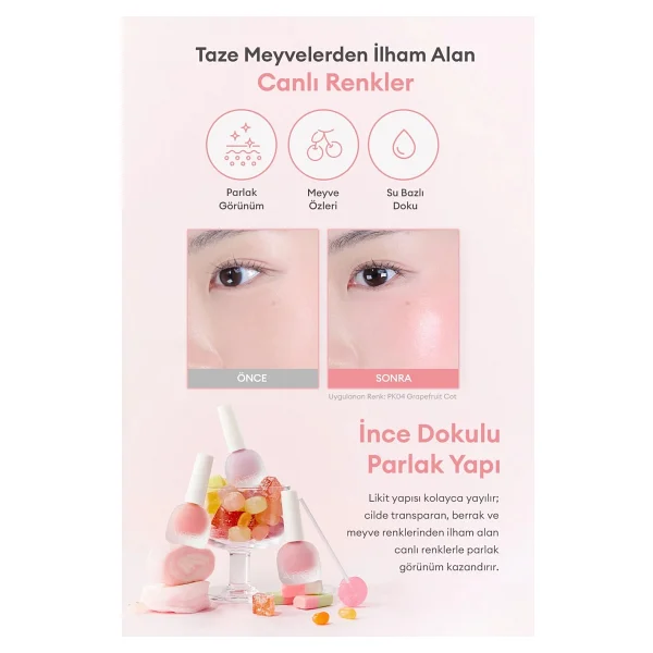 A'pıeu Juicy-Pang Water Blusher Spk01 Rose Dust Likit Allık - Görsel 3