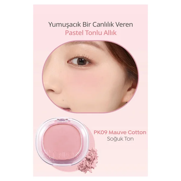 A'pıeu Juicy-Pang Pastel Blusher Pk09 Mauve Cotton Allık - Görsel 2