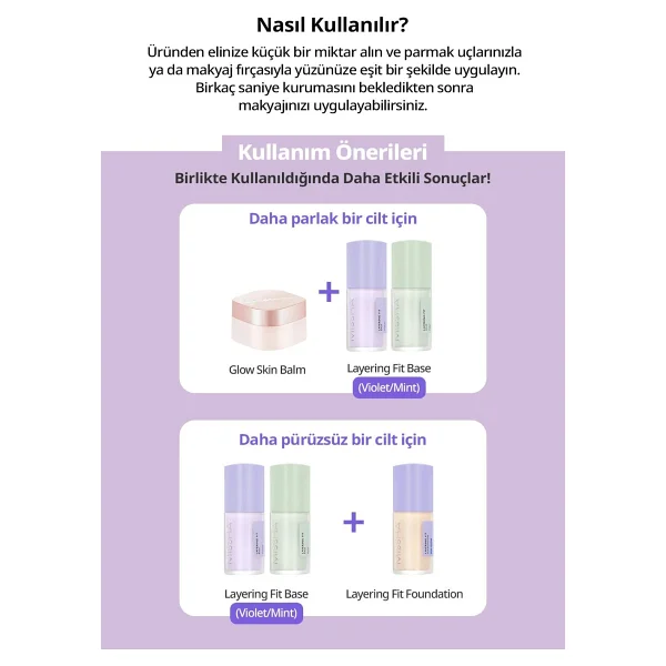 Missha Layering Fit Base Solgun Görünümü Nötrleyen Violet Spf 15 Pa+ 35 Ml Makyaj Bazı - Görsel 7
