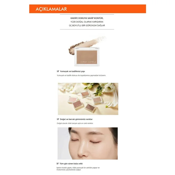 Missha Cotton Contour Doğal Görünümlü Kontür - Görsel 3