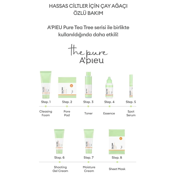 A 'pıeu The Pure Tea Tree Pore Gözenek Bakımı Yüz Temizleme Pedi - Görsel 4