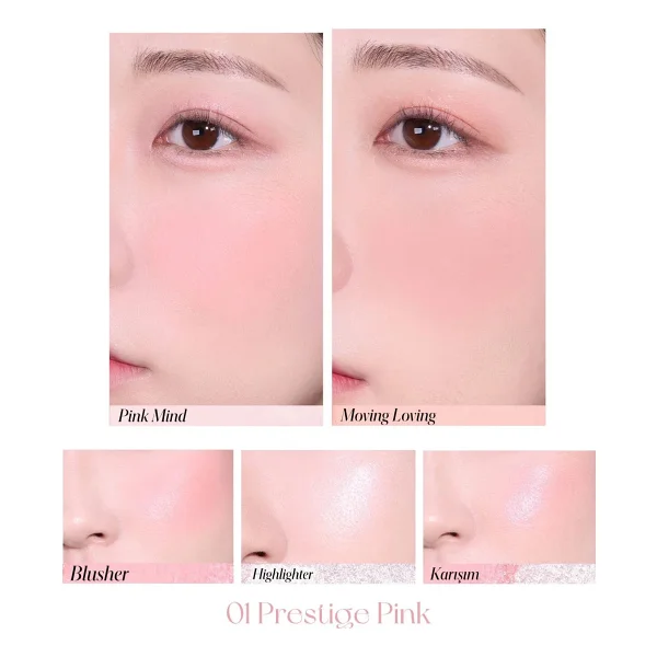 Peripera All Take Mood Like 01 Prestige Pink Makyaj Paleti - Görsel 3