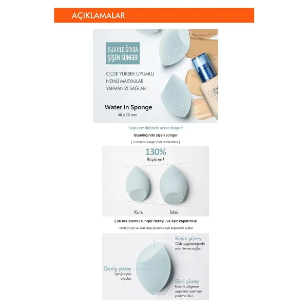 Missha Water In Sponge Islak Kullanılabilen Makyaj Süngeri - Görsel 3