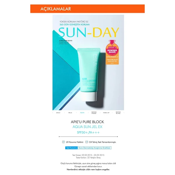 Missha Pure Block Aqua 50 Ml 50 Faktör Güneş Kremi - Görsel 3