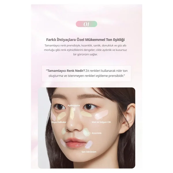 Dasique Correcting Sun Spf 50+ Pa+++ Kızarıklık Karşıtı 02 Cica Green 30 Ml Makyaj Bazı - Görsel 3