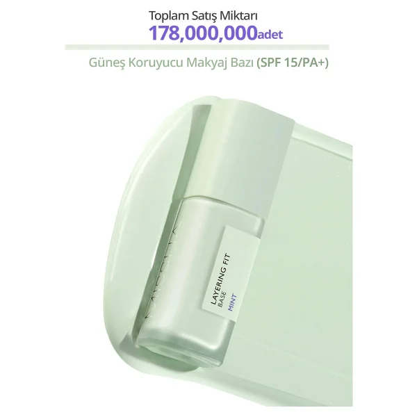 Missha Layering Fit Base Kızarıklıkları Nötrleyen Mint Spf 15 Pa+ 35 Ml Makyaj Bazı - Görsel 9
