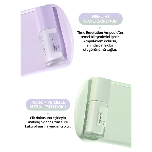 Missha Layering Fit Base Kızarıklıkları Nötrleyen Mint Spf 15 Pa+ 35 Ml Makyaj Bazı - Görsel 4