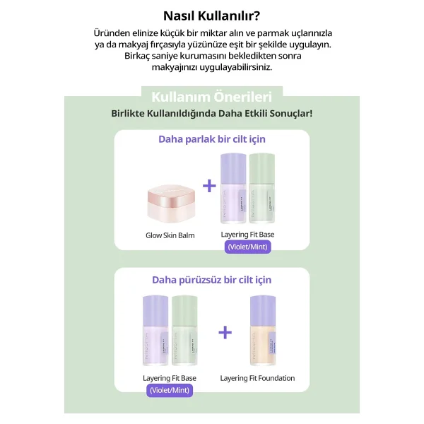 Missha Layering Fit Base Kızarıklıkları Nötrleyen Mint Spf 15 Pa+ 35 Ml Makyaj Bazı - Görsel 7