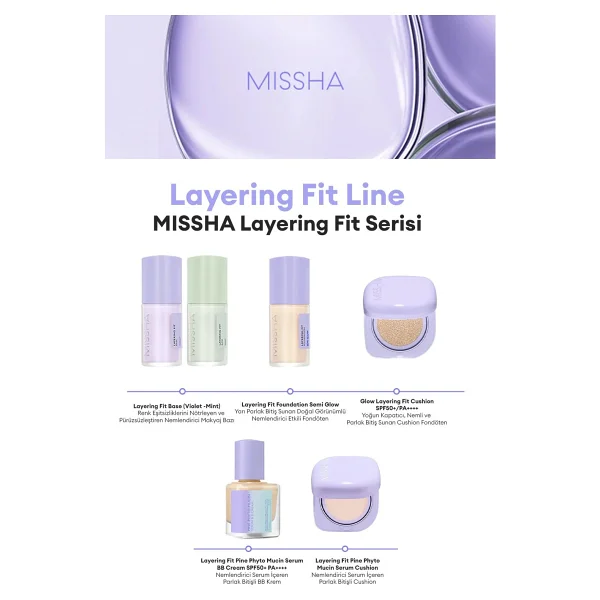 Missha Layering Fit Base Kızarıklıkları Nötrleyen Mint Spf 15 Pa+ 35 Ml Makyaj Bazı - Görsel 8