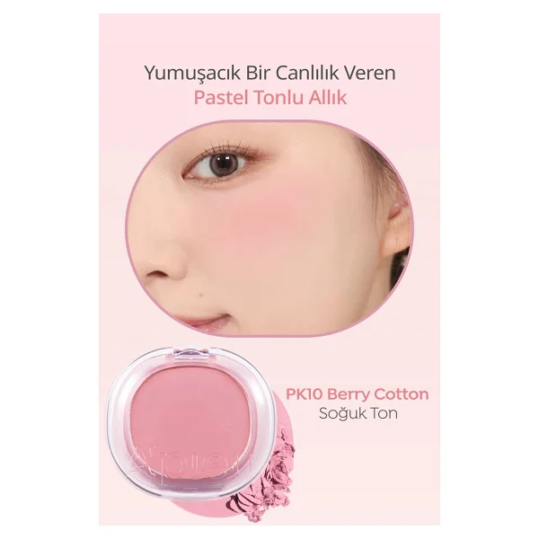 A'pıeu Juicy-Pang Pastel Blusher Pk10 Berry Cotton Allık - Görsel 2