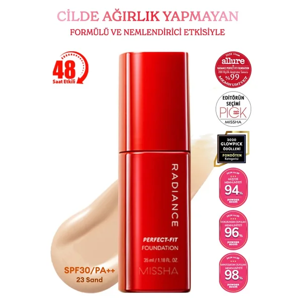 Missha Radiance Perfect Fit Spf 30 35 Ml Likit Fondöten - Görsel 2