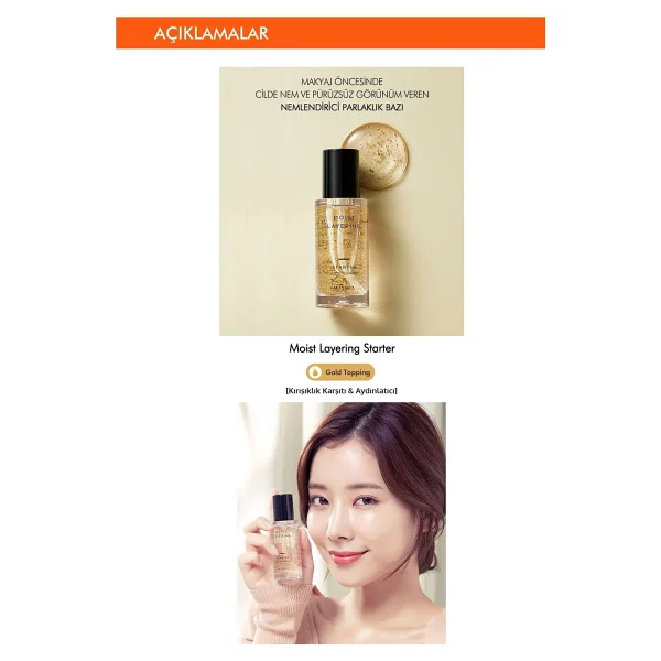 Missha Moist Layering Starter Gold Topping 30 ml Makyaj Bazı - Görsel 2