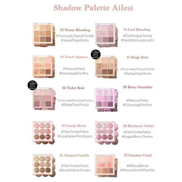 Dasique Yoğun Işıltılı Renk Seçenekleri Sunan Far Paleti Dasıque Shadow Palette (#34 Twinkle Mermaid) - Görsel 5