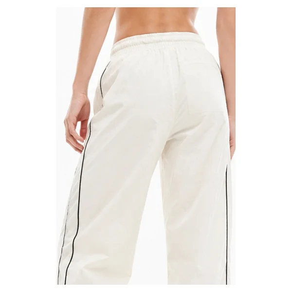 Nike Sportswear Windrunner High-Waisted Woven Open Hem Womens Cream Pant. Yüksek Bel Çıt Çıt Cepli Kadın Eşofman Altı Krem - Görsel 3