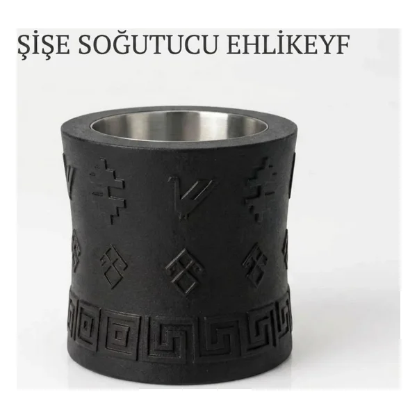 Mottopi Ehlikeyf Şişe Soğutucu Ve 2 Adet Çift Kadeh Soğutucu Ehlikeyf, Termojelli Şişe Soğutucu, Şarap, Rakı, Viski Kova Jelli - Şişe+2 Çift Kadeh Ehlikeyf - Görsel 10