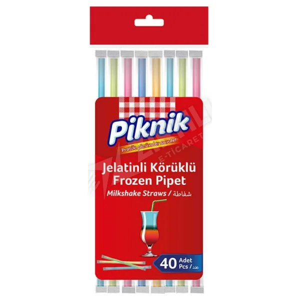 2 Adet Piknik Jelatinli Körüklü Pipet 40'lı - Görsel 2
