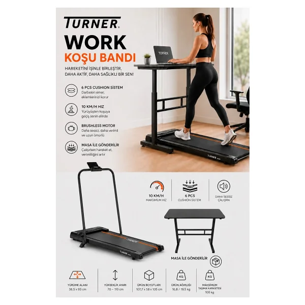 Voit Turner Katlanabilir Koşu Bandı - Görsel 3