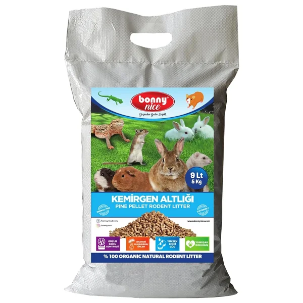 Bonny Nice Doğal Çam Pelet 10 Lt Tavşan Kafes Altlığı - Görsel 4