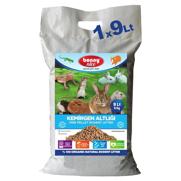 Bonny Nice Doğal Çam Pelet 10 Lt Tavşan Kafes Altlığı - Görsel 3