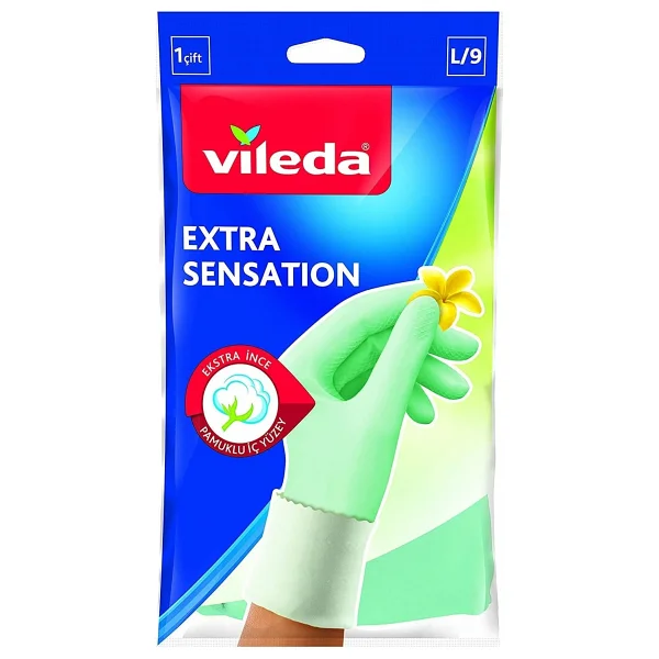 Vileda Extra Sensation Büyük Boy Temizlik Eldiveni - Görsel 5