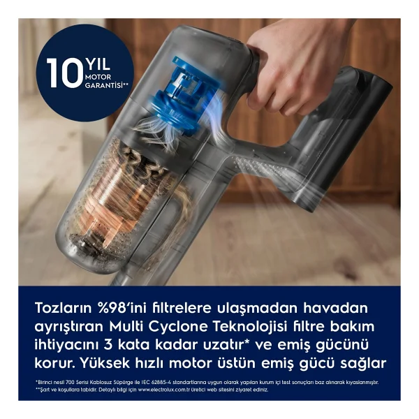 Electrolux Ep72h21wet Şarjlı Dikey Süpürge - Görsel 2