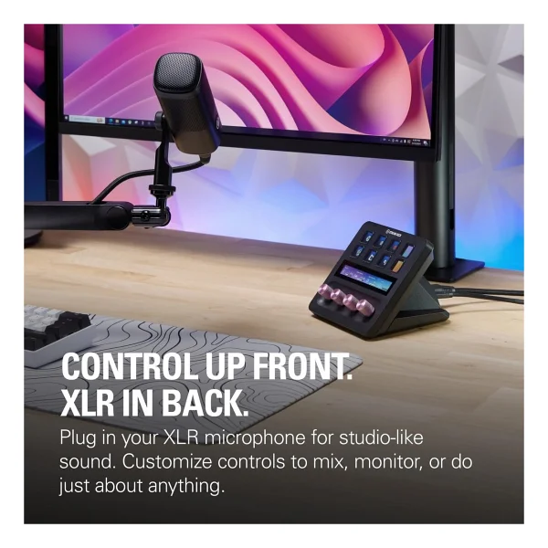 Elgato Stream Deck + Xlr - Ses Mikseri Ve Denetleyici, Arka Xlr'den Usb'ye Mikrofon Arayüzü, Podcasting, Yayın, İçerik Oluşturucular, Kadranlar Ve - Görsel 5