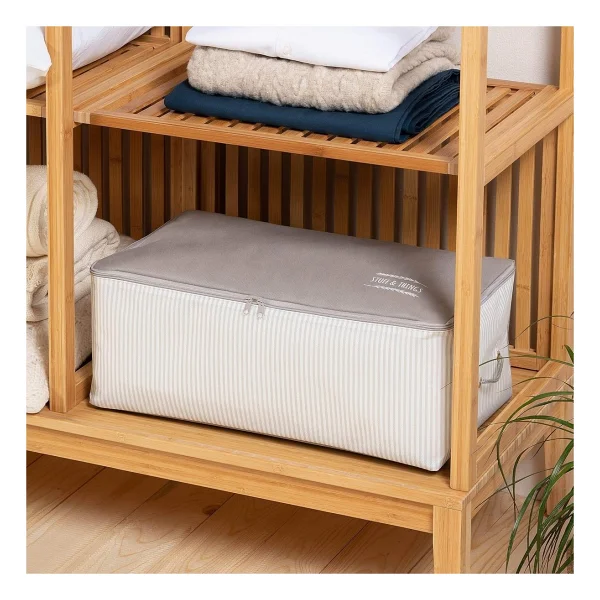 Ocean Home Textile Orta Boy Gri Çizgili Stuff & Things Hurç 52 X 28 X 21 Cm - Görsel 3
