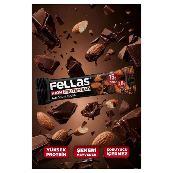 Fellas Bademli Ve Kakaolu 45 Gr 12'li Paket Meyve Barı - Görsel 10
