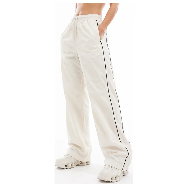 Nike Sportswear Windrunner High-Waisted Woven Open Hem Womens Cream Pant. Yüksek Bel Çıt Çıt Cepli Kadın Eşofman Altı Krem - Görsel 7