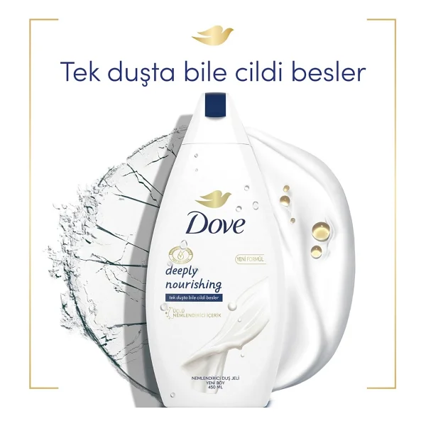 Dove Nemlendirici Duş Jeli Deeply Nourishing 450ml X2 - Görsel 3