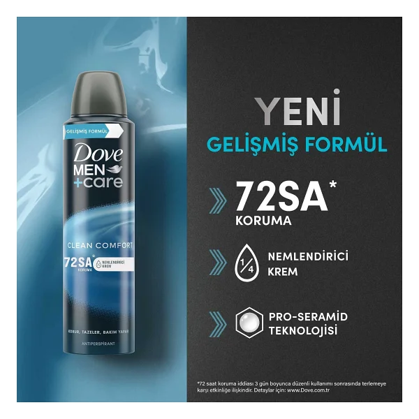 Dove Men Care Clean Comfort 150 Ml Erkek Deodorant - Görsel 4