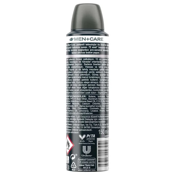 Dove Men Care Clean Comfort 150 Ml Erkek Deodorant - Görsel 10