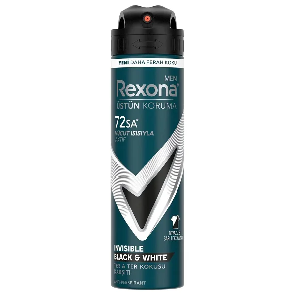 Rexona Men Üstün Koruma Invisible Black & White 150 Ml Erkek Deodorant - Görsel 8