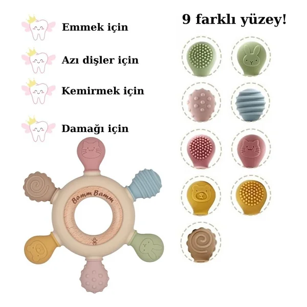 Bamm Bamm Silikon Diş Kaşıyıcı - Görsel 10