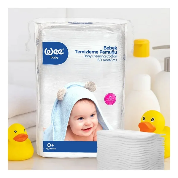 Wee Baby 60'lı 12 Adet Bebek Temizleme Pamuğu - Görsel 5