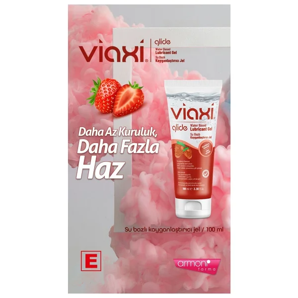 Viaxi Glide Çilek Aromalı Kayganlaştırıcı Jel 100 Ml - Görsel 3