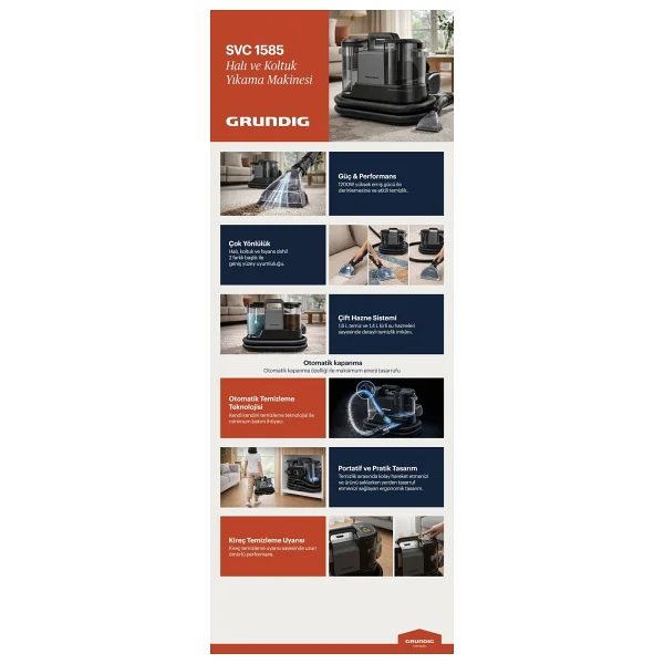Grundig Svc 1585 Koltuk Ve Halı Yıkama Makinesi - Görsel 6