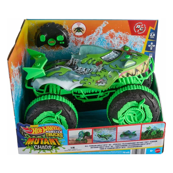 Hot Wheels Monster Trucks 1:15 Mutant Kaosu Arazi Aracı Great Bite Rc Araba Jmm76 - Görsel 5