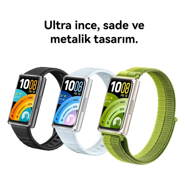 Huawei Band 11 Pro Mavi Kauçuk Kayış Akıllı Bileklik - Görsel 6