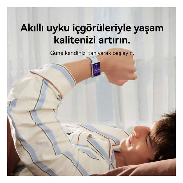 Huawei Band 11 Pro Mavi Kauçuk Kayış Akıllı Bileklik - Görsel 8